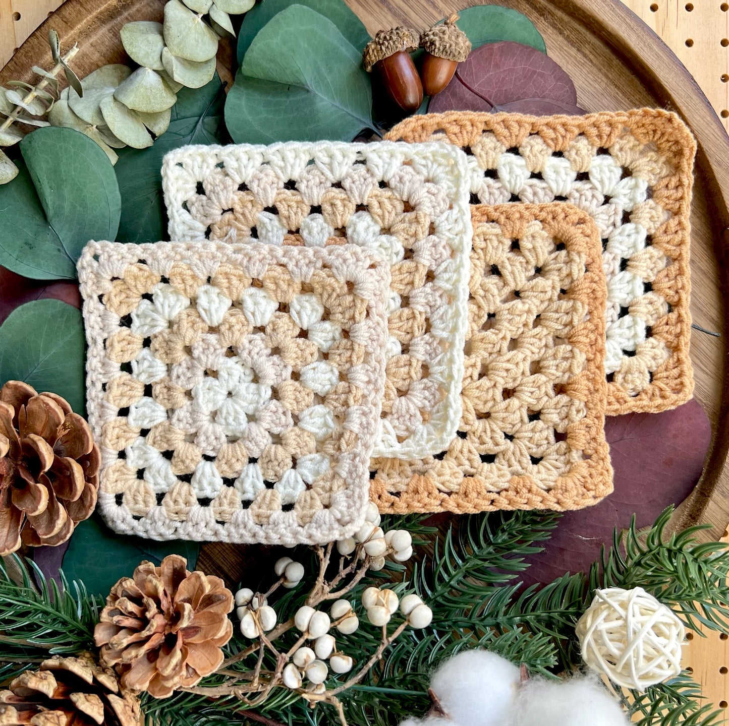 Handmade Granny Square Coasters