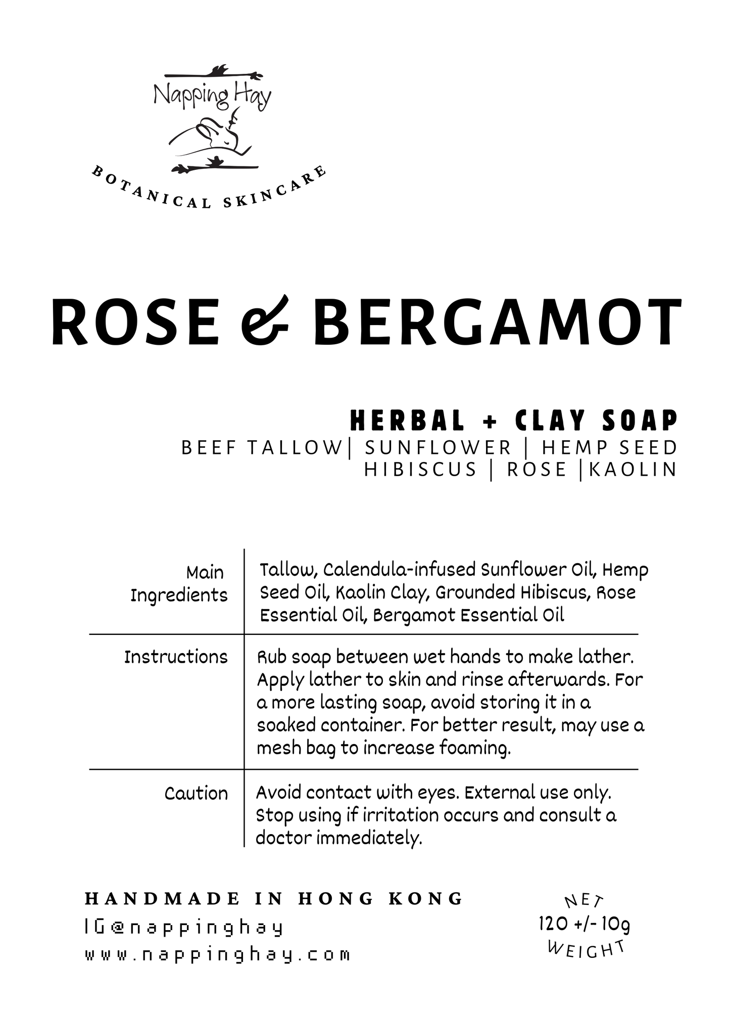 Rose & Bergamot | Herbal + Clay Soap