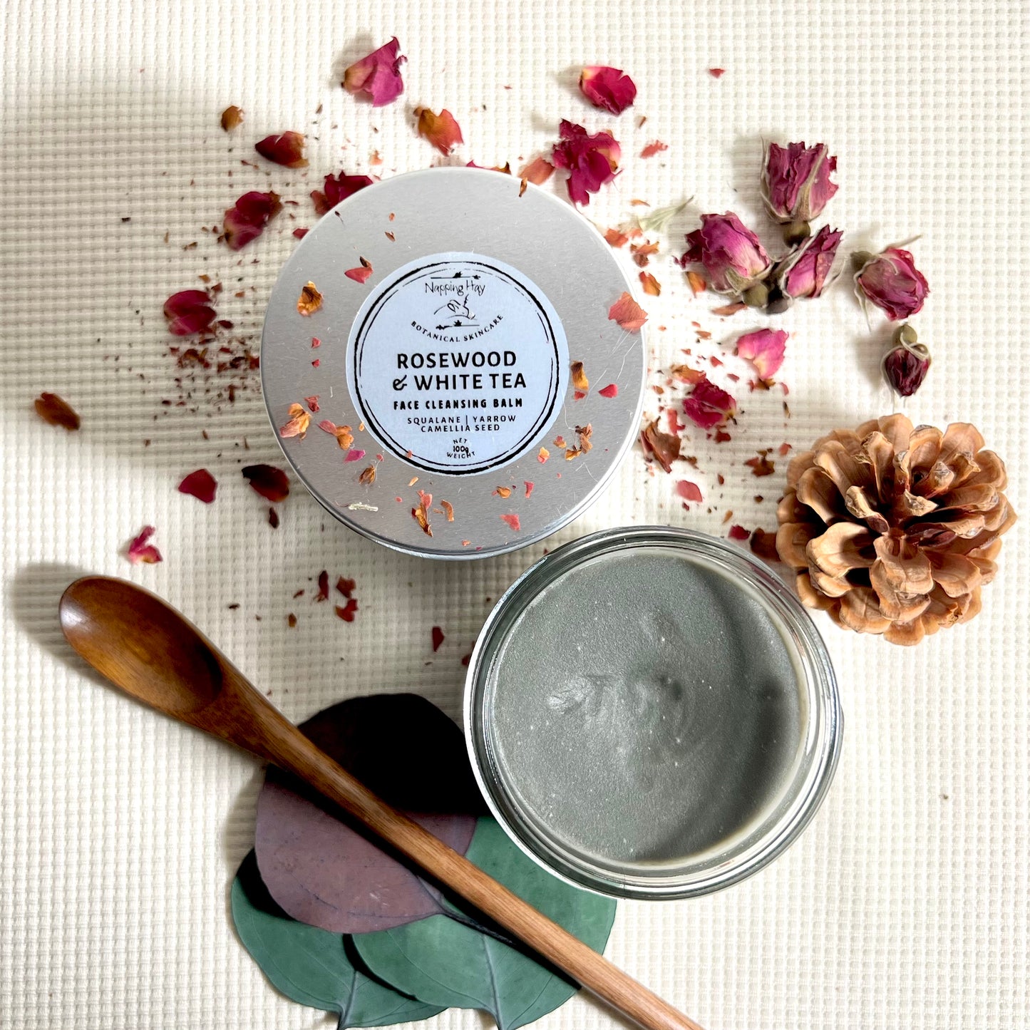 Camellia Face Cleansing Balm | Rosewood & White Tea | Hydrating Detox Makeup Remover